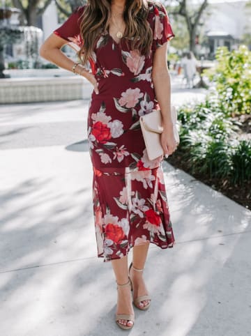 Milan Kiss Jurk bordeaux