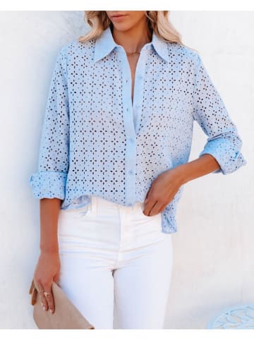 Milan Kiss Bluse in Hellblau