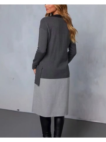 Milan Kiss Cardigan in Grau/ Anthrazit