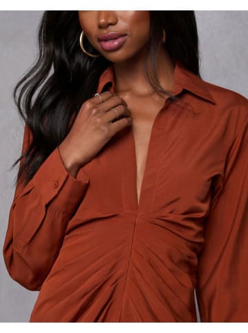 Milan Kiss Kleid in Hellbraun