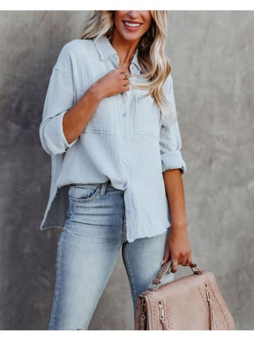 Milan Kiss Bluse in Hellblau