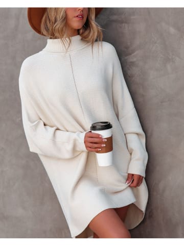 Milan Kiss Sukienka dzianinowa w kolorze kremowym