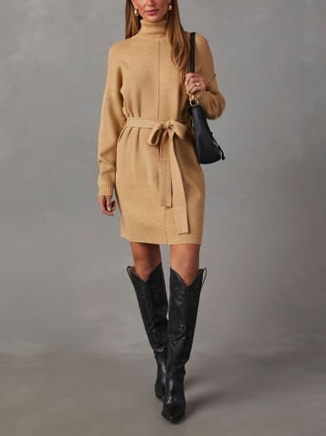 Milan Kiss Gebreide jurk beige