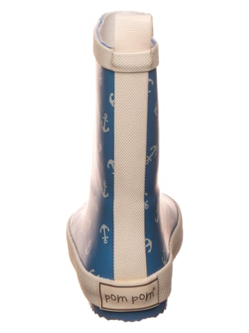 POM POM Gummistiefel in Blau