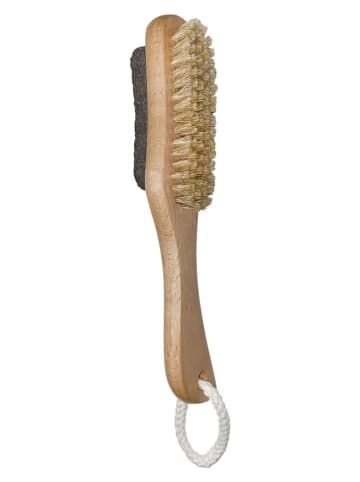 afterspa 2-in-1 droogborstel en puimsteen beige