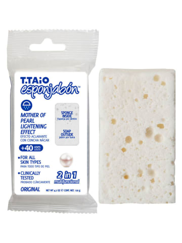 esponjabón 2-in-1 zeepspons “Mother of Pearl” crème