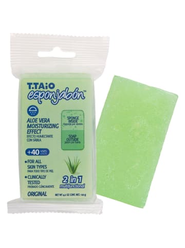 esponjabón 2-in-1 zeepspons "Aloe" groen