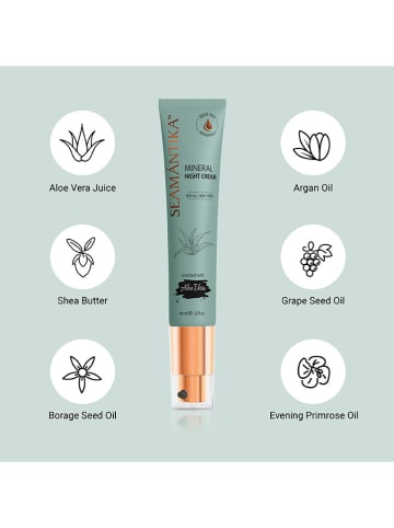 SEAMÁNTIKA Krem na noc "Mineral - Aloe Vera Leaf Juice" - 40 ml