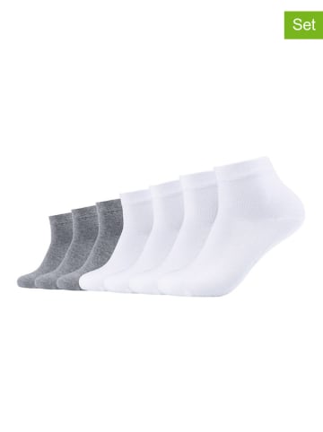 camano 7er-Set: Socken in Weiß/ Hellgrau