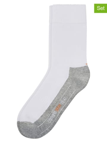 camano 4er-Set: Funktionssocken in Weiß/ Grau