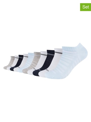 camano 10er-Set: Socken in Dunkelblau/ Hellblau/ Grau