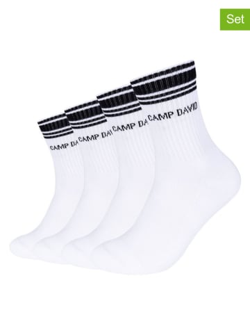 CAMP DAVID Skarpety (4 pary) w kolorze białym