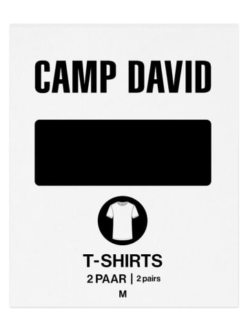 CAMP DAVID 2er-Set: Shirts in Schwarz
