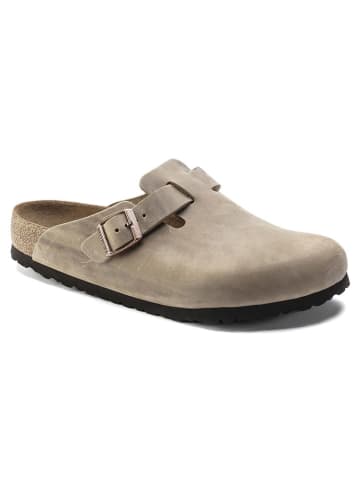 Birkenstock Leder-Clogs "Boston" in Hellbraun