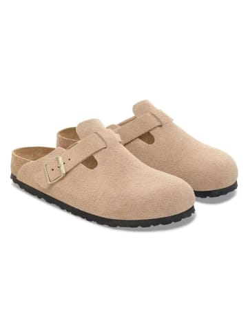 Birkenstock Leder-Clogs "Boston Leve" in Beige