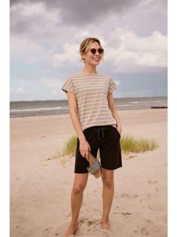 ELBSAND Shirt "Selma" in Beige/ Weiß