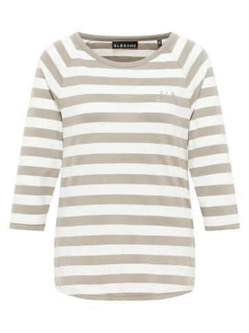ELBSAND Longsleeve "Celin" in Beige/ Weiß