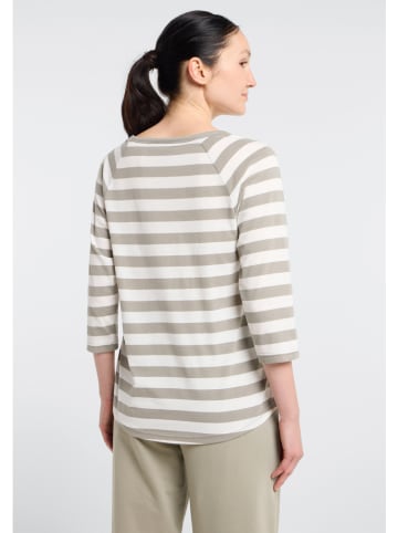 ELBSAND Longsleeve "Celin" in Beige/ Weiß