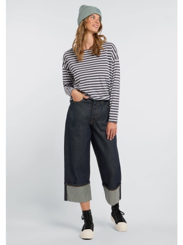 ELBSAND Longsleeve "Tooske" in Weiß/ Grau