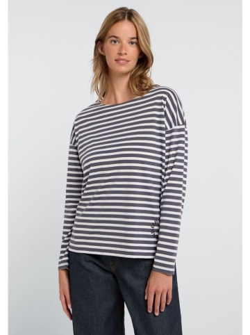 ELBSAND Longsleeve "Tooske" in Weiß/ Grau