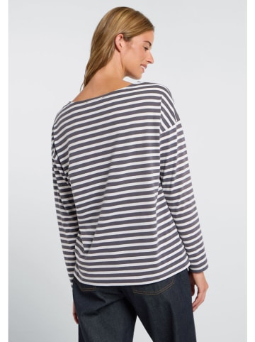 ELBSAND Longsleeve "Tooske" in Weiß/ Grau