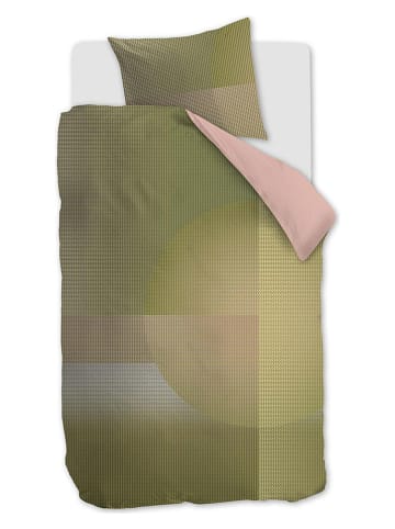 Beddinghouse Bettwäsche-Set "Glossy" in Khaki/ Rosa