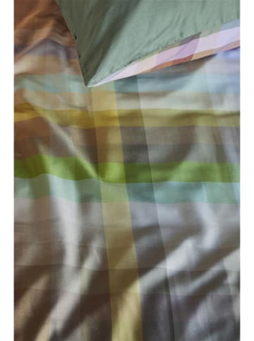 Beddinghouse Komplet pościeli satynowej "Holiday" w kolorze zielonym ze wzorem