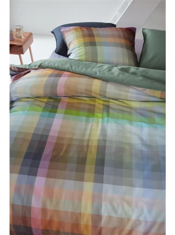 Beddinghouse Komplet pościeli satynowej "Holiday" w kolorze zielonym ze wzorem