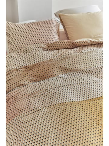 Beddinghouse Satijnen beddengoedset "Love Song" beige/bruin