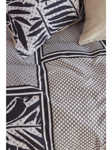Beddinghouse Komplet pościeli satynowej "Satelite" w kolorze beżowo-czarnym