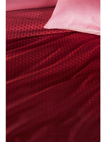 Beddinghouse Komplet pościeli satynowej "Virtual" w kolorze czerwono-jasnoróżowym