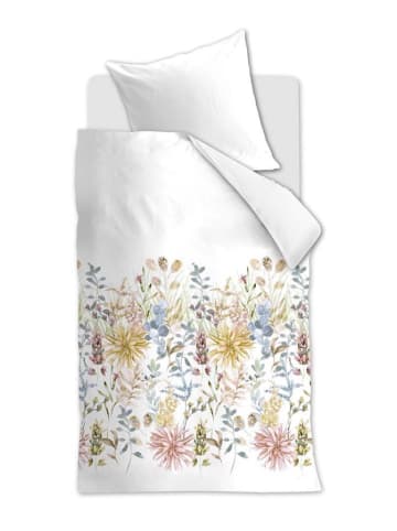 Beddinghouse Komplet pościeli renforcé "Flowerfields" w kolorze białym ze wzorem