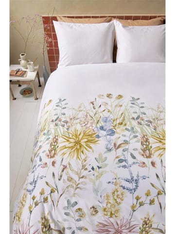 Beddinghouse Renforcé beddengoedset "Flowerfields" wit/meerkleurig