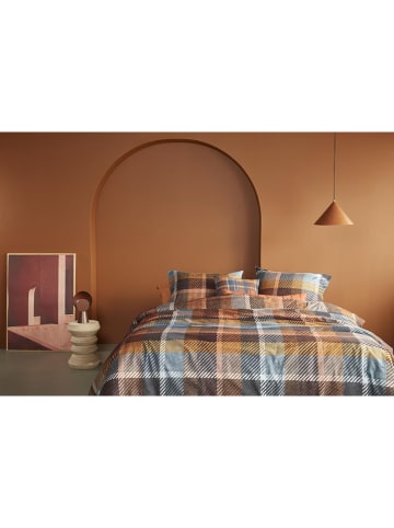 Beddinghouse Flanellen beddengoedset "Brett" oranje/grijs