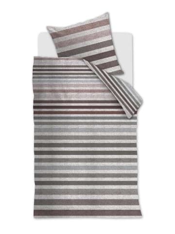 Beddinghouse Flanellen beddengoedset "Gloaming" grijs/bruin/lichtroze