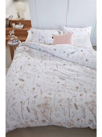 Beddinghouse Satijnen beddengoedset "Emeli" wit/beige