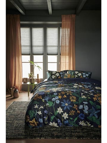 Beddinghouse Satin-Bettwäsche-Set "Eve" in Dunkelblau/ Grün