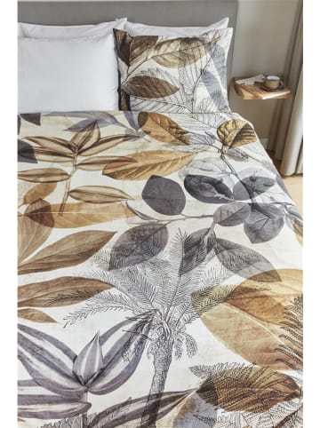 Beddinghouse Satin-Bettwäsche-Set "Amazonia" in Hellbraun/ Grau