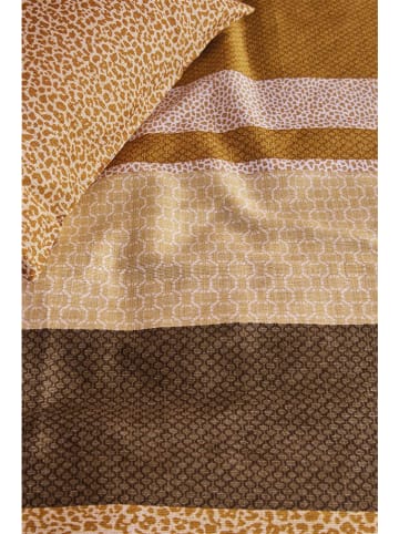 Beddinghouse Komplet pościeli satynowej "Darren" w kolorze beżowo-jasnobrązowym