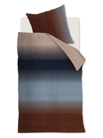 Beddinghouse Satijnen beddengoedset "Duco" donkerblauw/rood