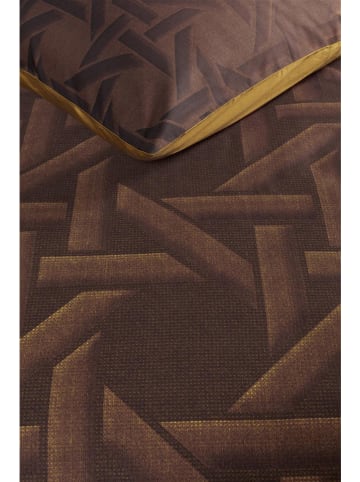Beddinghouse Satin-Bettwäsche-Set "Parsons" in Hellbraun/ Gold