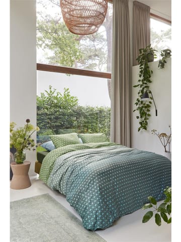 Beddinghouse Satijnen beddengoedset "Silas" blauw/groen
