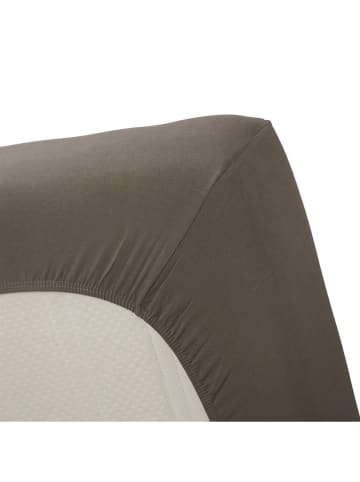 Beddinghouse Prześcieradło w kolorze szarym na dzielony topper