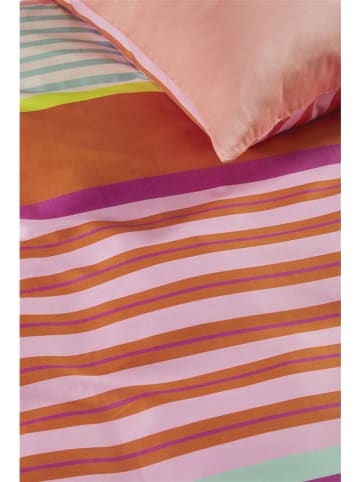 Oilily Komplet pościeli satynowej "Carly" w kolorze jasnoróżowym ze wzorem