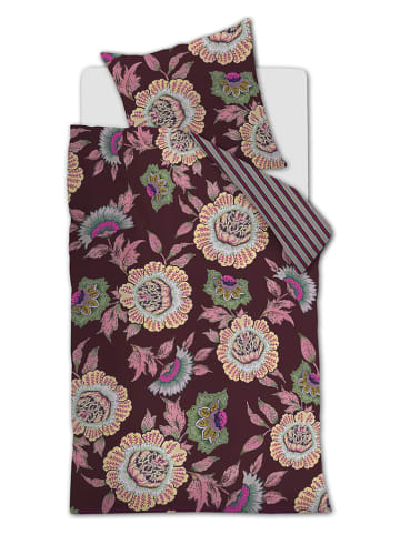 Oilily Satijnen beddengoedset "Ruby" zwart/lichtroze/geel