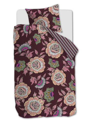 Oilily Satin-Bettwäsche-Set ''Ruby'' in Bordeaux/ Rosa/ Gelb