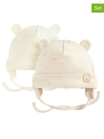 COOL CLUB 2-delige set: strikmutsen crème