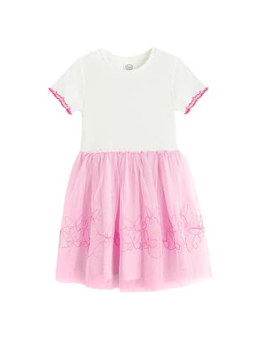 COOL CLUB Kleid in Rosa/ Creme