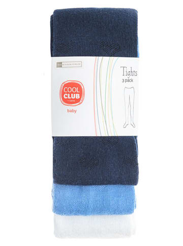 COOL CLUB 3er-Set: Strumpfhosen in Blau/ Dunkelblau/ Weiß