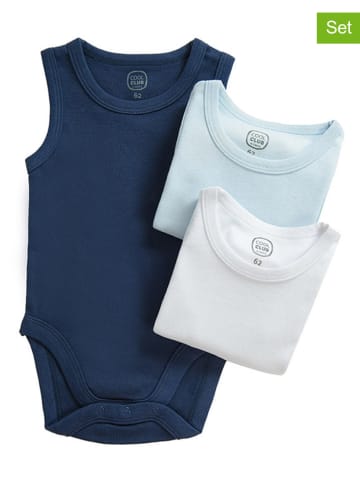 COOL CLUB Body (3 szt.) w kolorze błękitnym, granatowym i białym